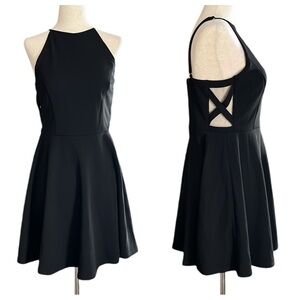 City Triangles Sleeveless Side Cutout Little Black Dress